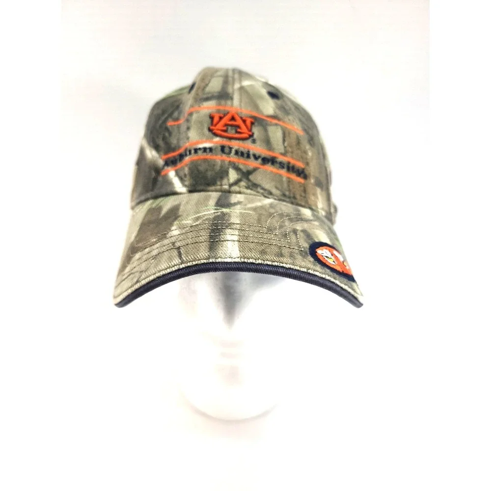 Auburn Tigers Hat Camo Green The Game Strap Back Mens Embroidered NCAA Football